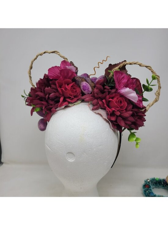 Lot of 3 Disney Mickey Minnie Ears Headbands Christmas Light Up Floral Holiday main image 8